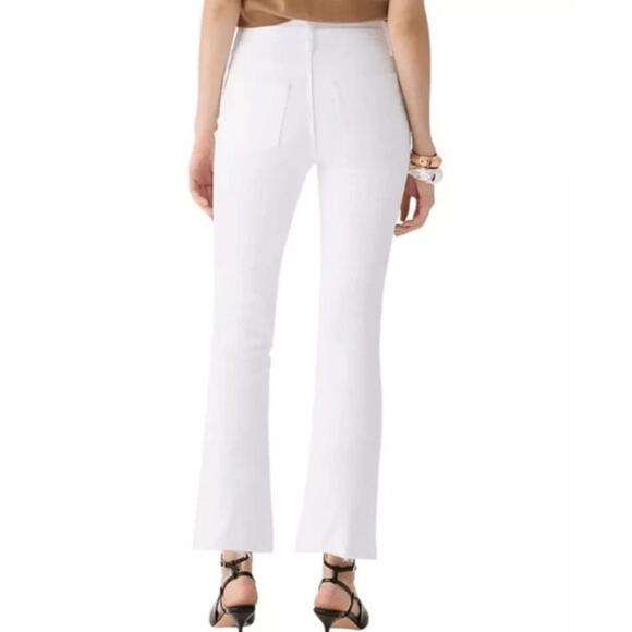 J Crew 9" Demi Boot Crop Jeans in White Wash Women's 28 Tall NWOT - Picture 2 of 12